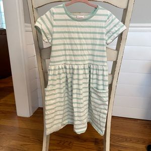 Hanna Andersson striped dress. Size 6-7
